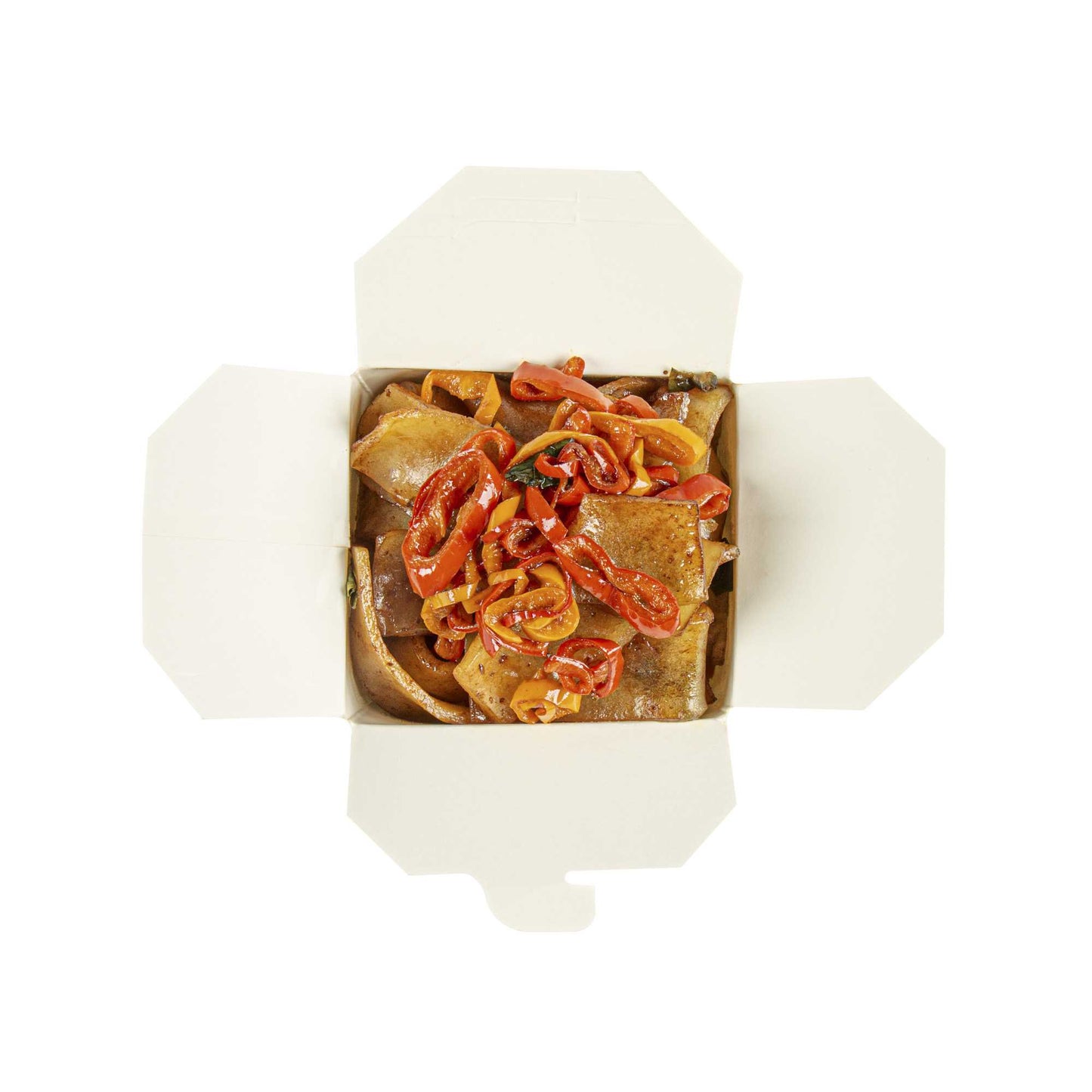 Bio Tek 32 oz Round White Paper Noodle Take Out Container - 4" x 3 1/2" x 4 1/2" - 200 count box