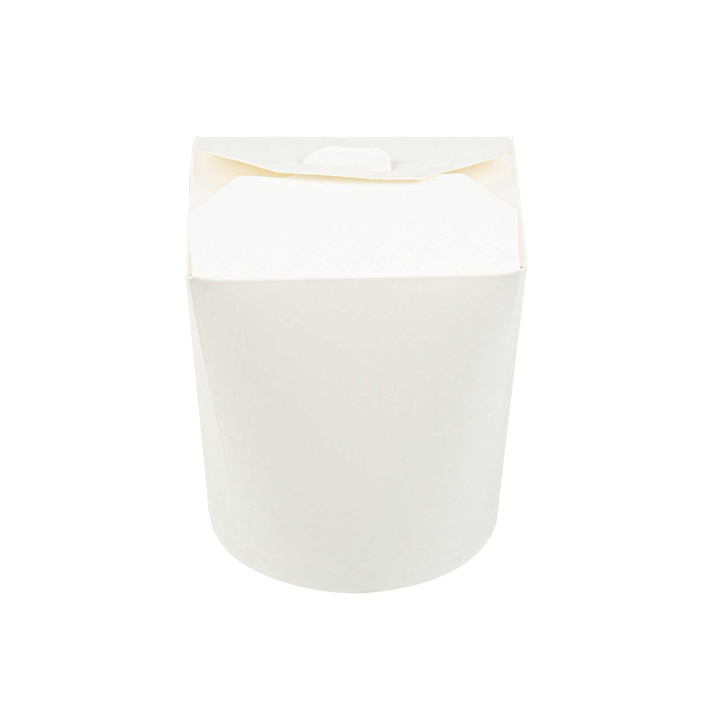 Bio Tek 32 oz Round White Paper Noodle Take Out Container - 4" x 3 1/2" x 4 1/2" - 200 count box