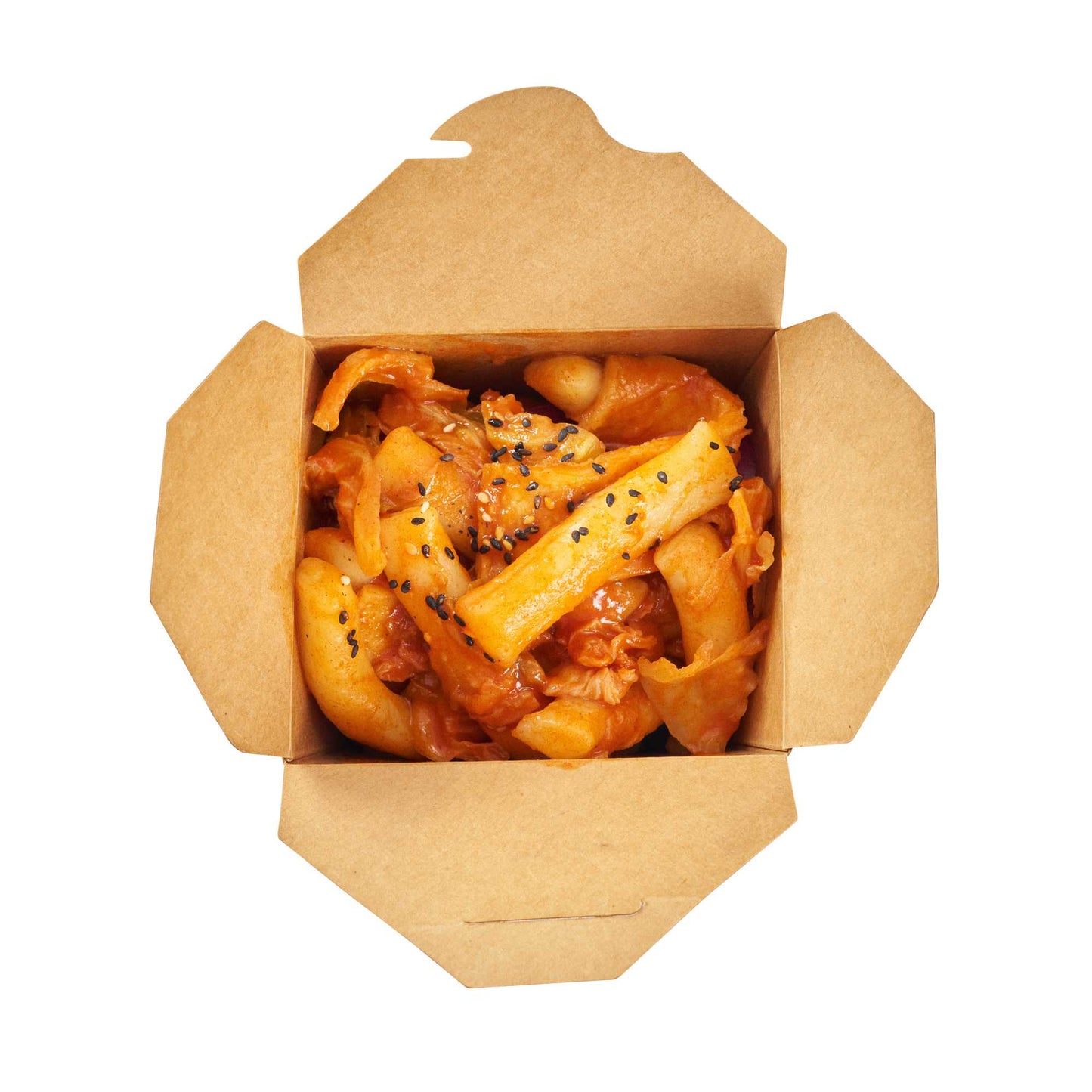 Bio Tek 26 oz Square Black Paper Noodle Take Out Container - 4" x 3 1/2" x 4" - 50 count box