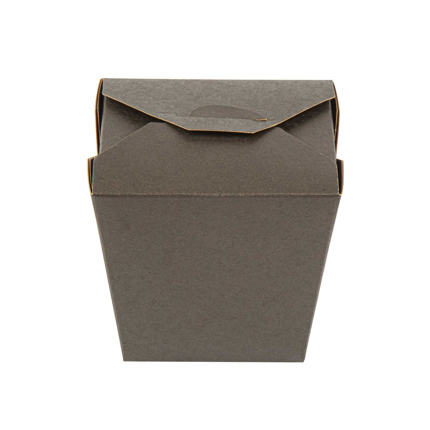 Bio Tek 26 oz Square Black Paper Noodle Take Out Container - 4" x 3 1/2" x 4" - 200 count box