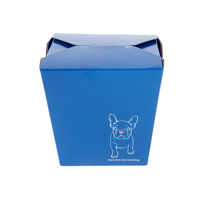 Bio Tek 26 oz Square Frenchie Paper Noodle Take Out Container - 4" x 3 1/2" x 4" - 50 count box