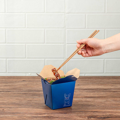 Bio Tek 26 oz Square Frenchie Paper Noodle Take Out Container - 4" x 3 1/2" x 4" - 200 count box