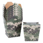 Bio Tek 26 oz Square Camouflage Paper Noodle Take Out Container - 4" x 3 1/2" x 4" - 200 count box