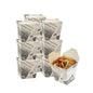 Bio Tek 26 oz Square Newsprint Paper Noodle Take Out Container - 4" x 3 1/2" x 4" - 25 count box