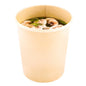 Bio Tek 32 oz Round Bamboo Paper Soup Container - 4 1/2" x 4 1/2" x 5 1/4" - 25 count box