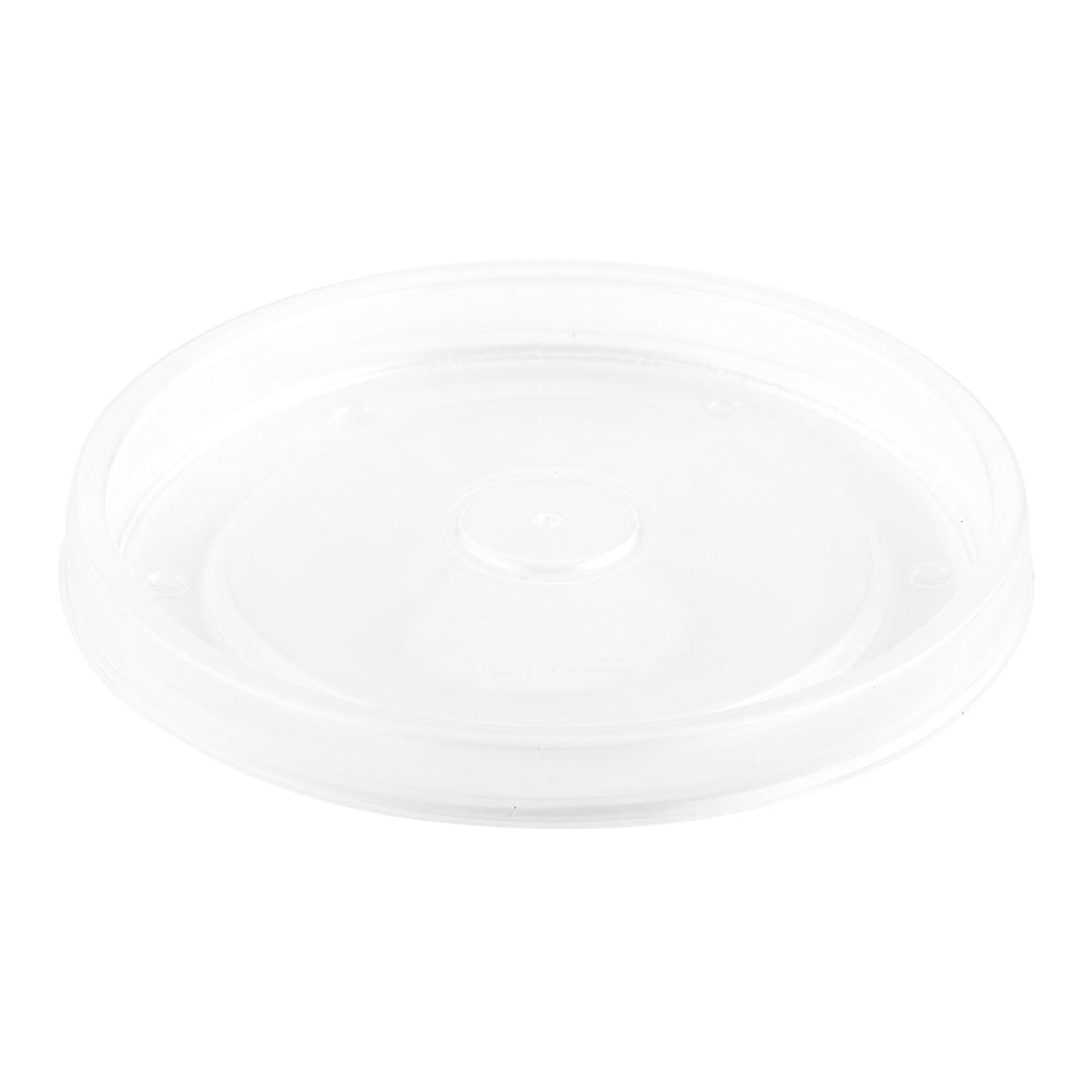 Bio Tek Round Clear Plastic Soup Container Lid - Fits 16 oz - 25 count box