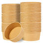 Bio Tek 25 oz Round Kraft Paper Take Out Container - 6" x 6" x 2 1/2" - 200 count box