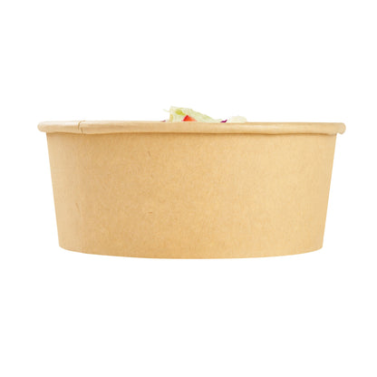 Bio Tek 25 oz Round Kraft Paper Take Out Container - 6" x 6" x 2 1/2" - 200 count box