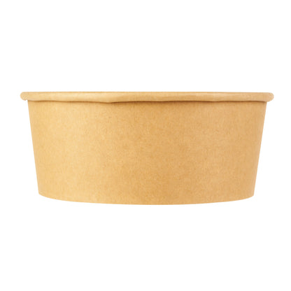 Bio Tek 25 oz Round Kraft Paper Take Out Container - 6" x 6" x 2 1/2" - 200 count box