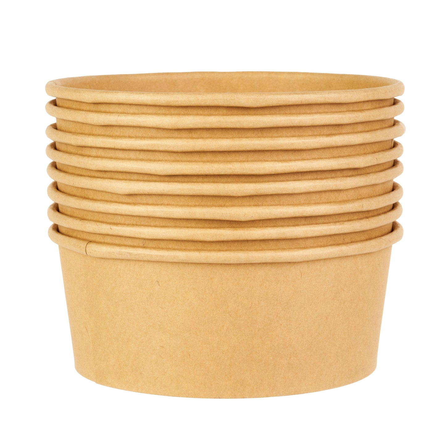 Bio Tek 25 oz Round Kraft Paper Take Out Container - 6" x 6" x 2 1/2" - 200 count box
