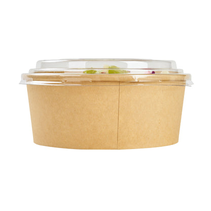 Bio Tek Take Out Container Round Clear Plastic Lid - Fits 25 oz - 200 count box