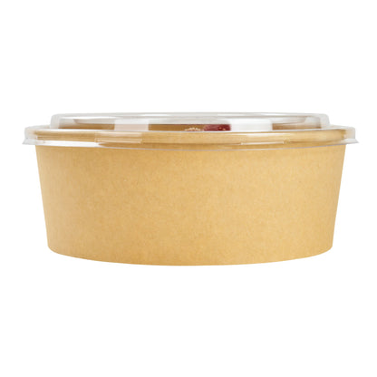 Bio Tek Round Clear Plastic Take Out Container Lid - Fits 44 oz - 200 count box