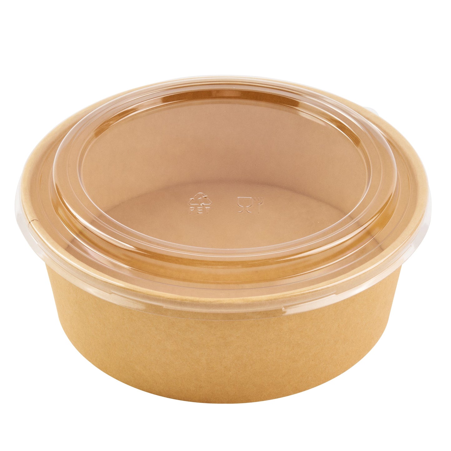 Bio Tek Round Clear Plastic Take Out Container Lid - Fits 44 oz - 200 count box