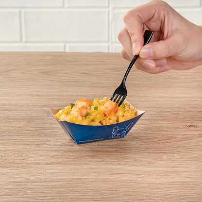 Bio Tek 2 oz Frenchie Paper Food Tray / Boat - 3 1/4" x 2 1/4" x 1 1/4" - 400 count box