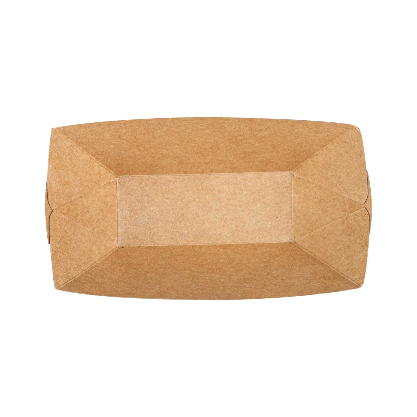 Bio Tek 2 oz Kraft Paper Food Tray / Boat - 3 1/4" x 2 1/4" x 1 1/4" - 50 count box
