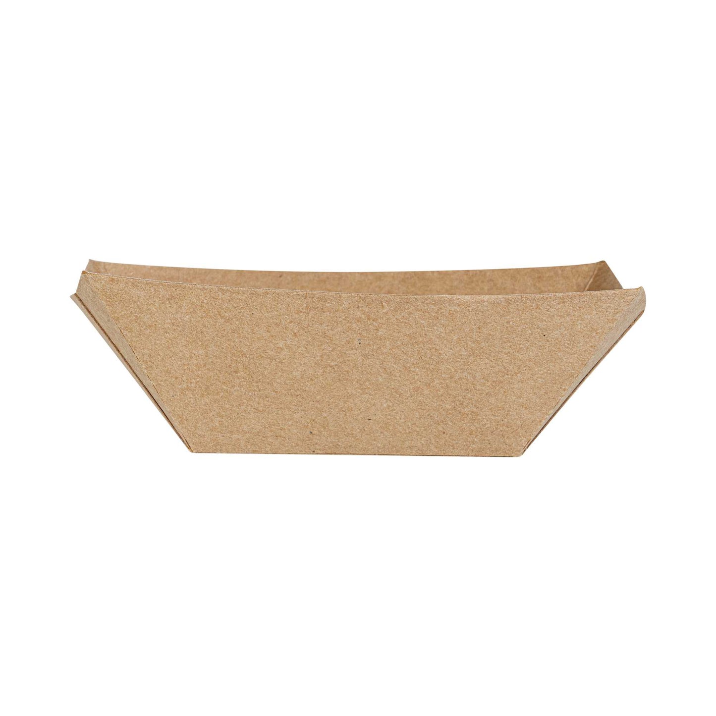 Bio Tek 2 oz Kraft Paper Food Tray / Boat - 3 1/4" x 2 1/4" x 1 1/4" - 400 count box