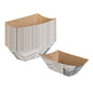 Bio Tek 2 oz Newsprint Paper Food Tray / Boat - 3 1/4" x 2 1/4" x 1 1/4" - 50 count box