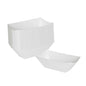 Bio Tek 2 oz White Paper Food Tray / Boat - 3 1/4" x 2 1/4" x 1 1/4" - 50 count box