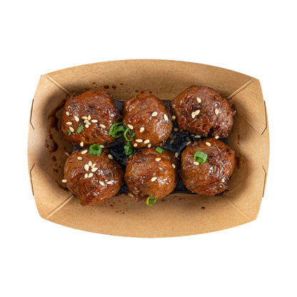 Bio Tek 4 oz Black Paper #25 Food Tray / Boat - 3" x 2" x 1" - 400 count box