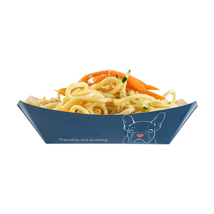 Bio Tek 4 oz Frenchie Paper #25 Food Tray / Boat - 3" x 2" x 1" - 50 count box