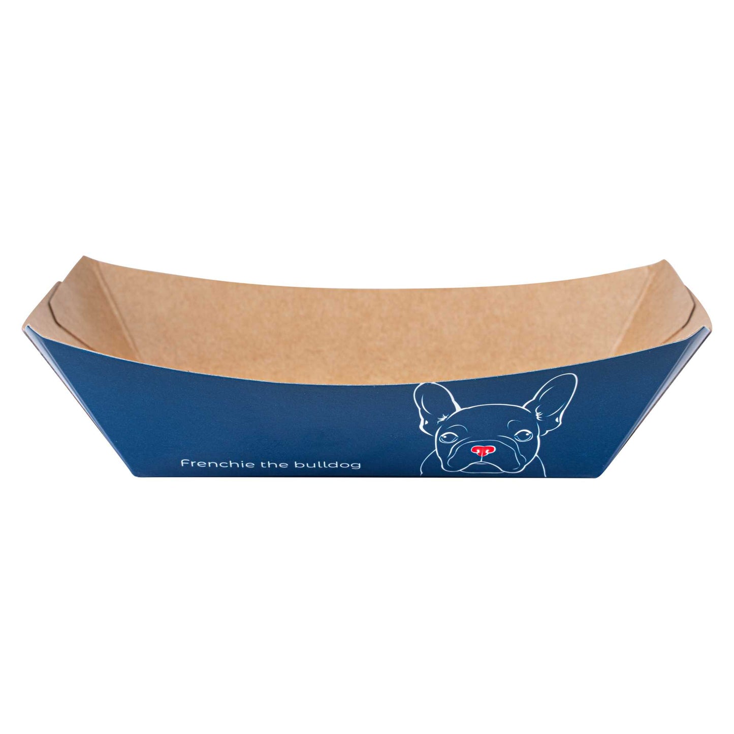 Bio Tek 4 oz Frenchie Paper #25 Food Tray / Boat - 3" x 2" x 1" - 50 count box