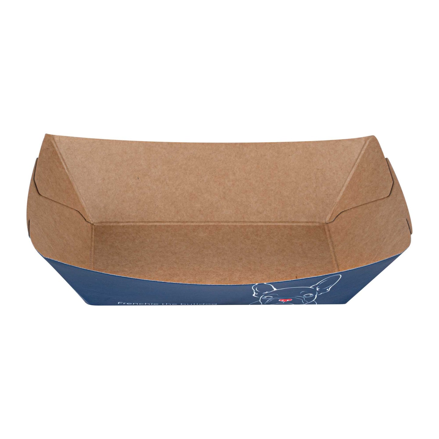 Bio Tek 4 oz Frenchie Paper #25 Food Tray / Boat - 3" x 2" x 1" - 50 count box
