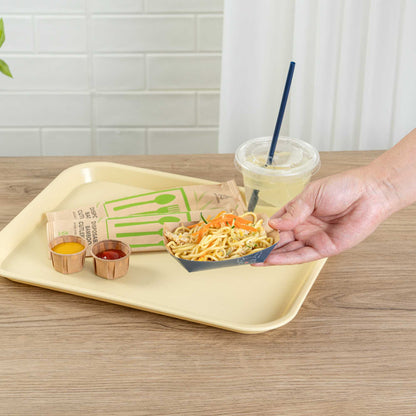 Bio Tek 4 oz Frenchie Paper #25 Food Tray / Boat - 3" x 2" x 1" - 50 count box