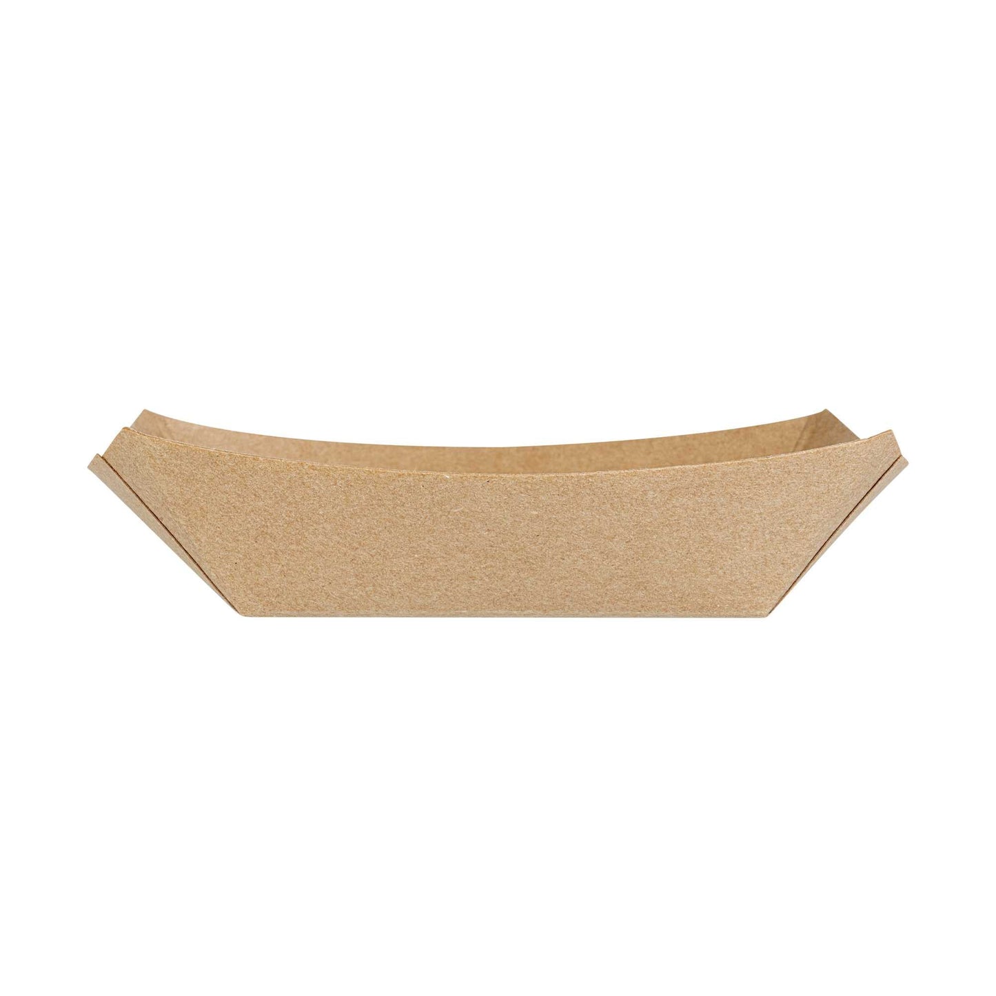 Bio Tek 4 oz Kraft Paper #25 Food Tray / Boat - 3" x 2" x 1" - 400 count box