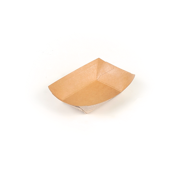 Bio Tek 4 oz Newsprint Paper #25 Food Tray / Boat - 3" x 2" x 1" - 50 count box