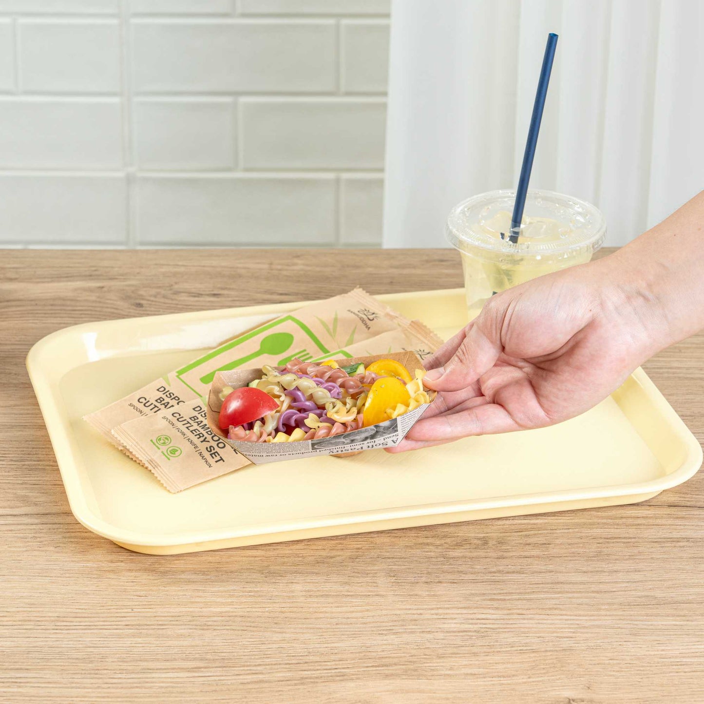Bio Tek 4 oz Newsprint Paper #25 Food Tray / Boat - 3" x 2" x 1" - 50 count box