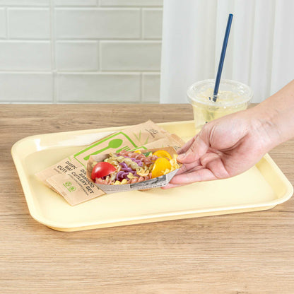 Bio Tek 4 oz Newsprint Paper #25 Food Tray / Boat - 3" x 2" x 1" - 50 count box
