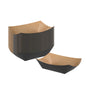 Bio Tek 6 oz Black Paper #40 Food Tray / Boat - 5" x 4" x 1 1/2" - 50 count box