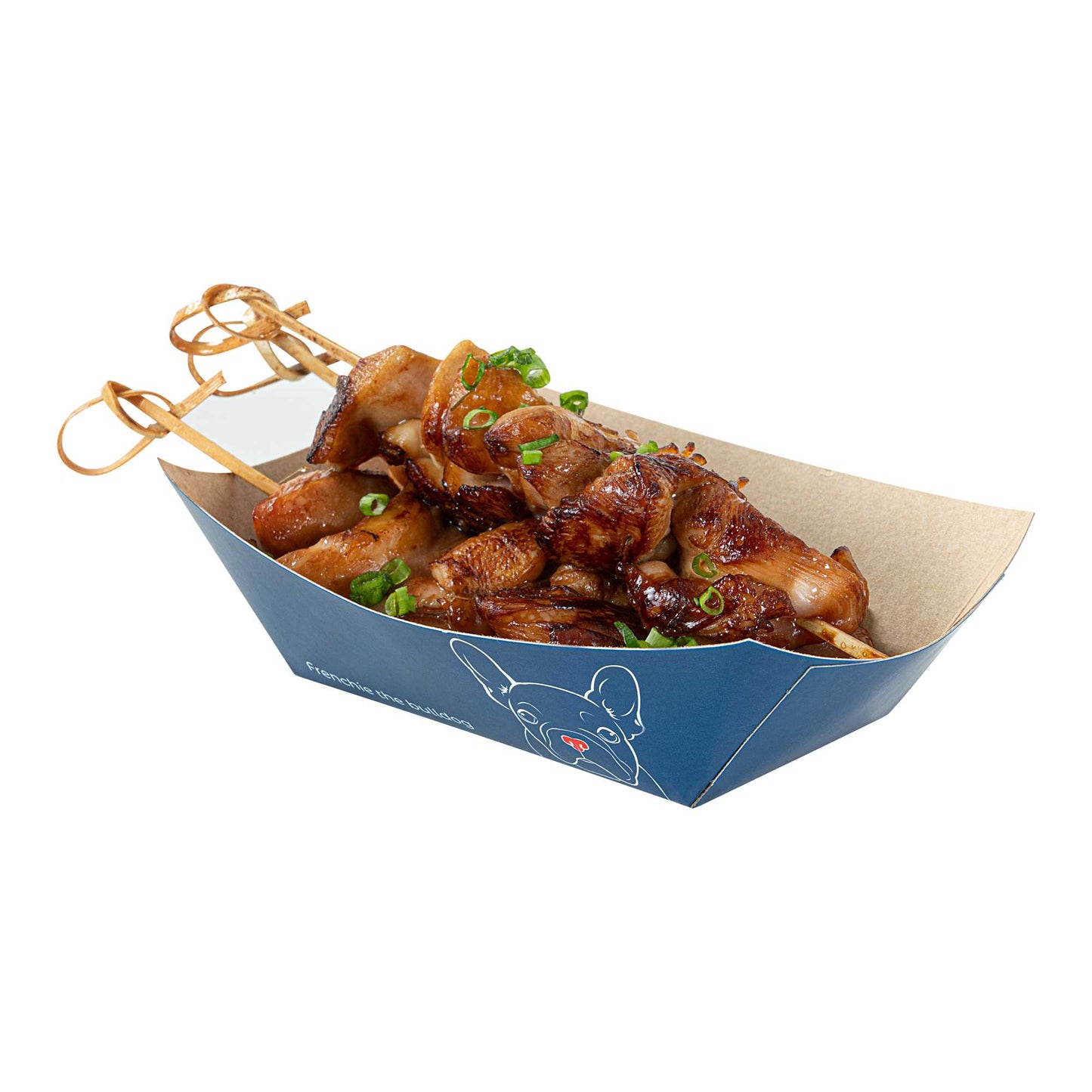 Bio Tek 6 oz Frenchie Paper #40 Food Tray / Boat - 5" x 4" x 1 1/2" - 400 count box