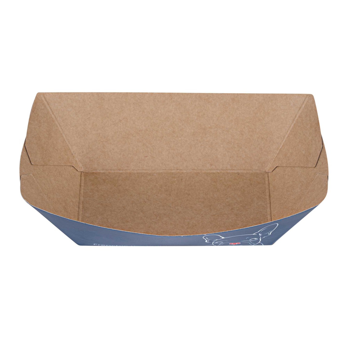 Bio Tek 6 oz Frenchie Paper #40 Food Tray / Boat - 5" x 4" x 1 1/2" - 400 count box