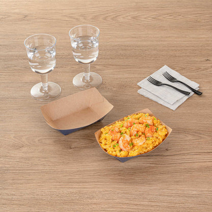 Bio Tek 6 oz Frenchie Paper #40 Food Tray / Boat - 5" x 4" x 1 1/2" - 400 count box