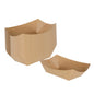 Bio Tek 6 oz Kraft Paper #40 Food Tray / Boat - 5" x 4" x 1 1/2" - 400 count box