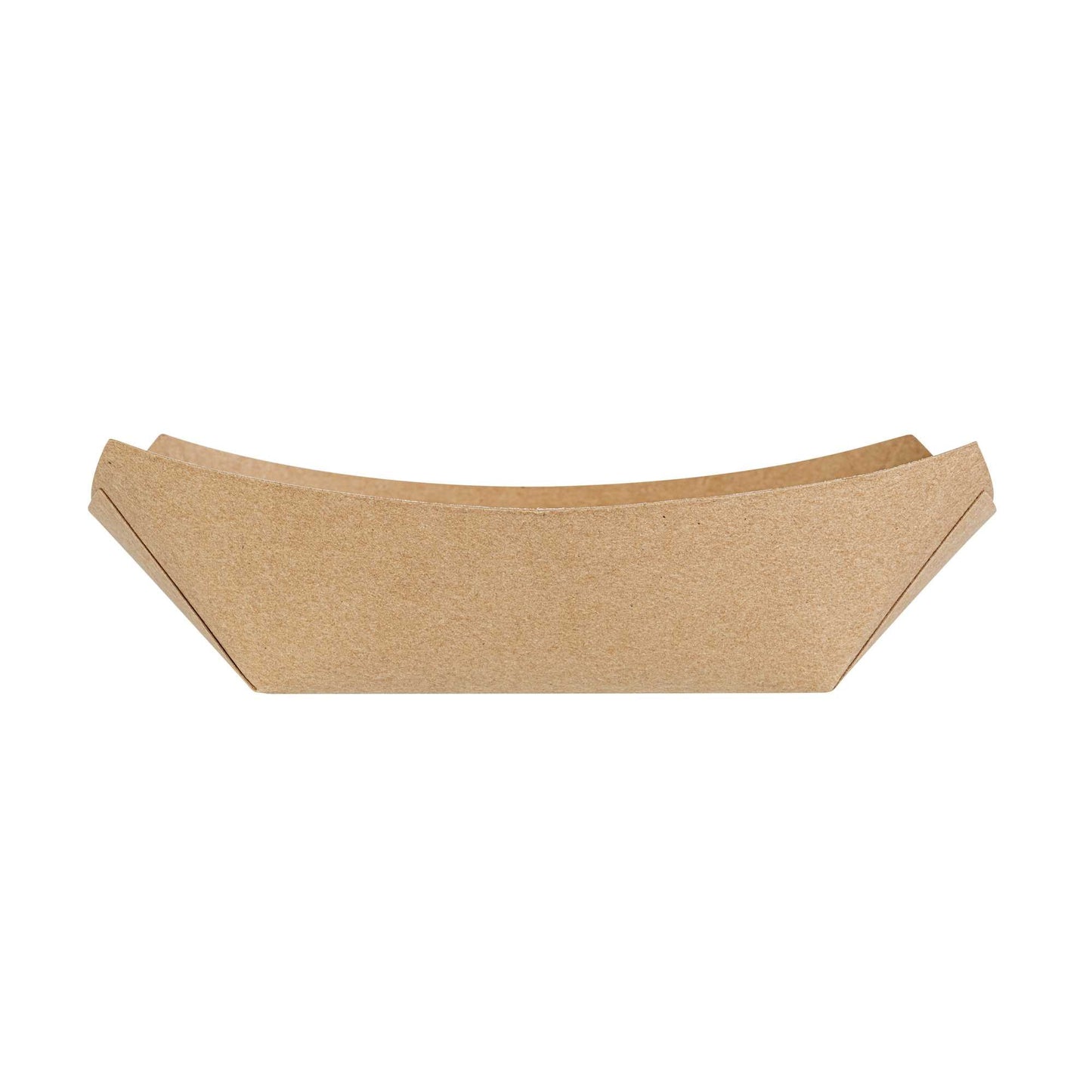 Bio Tek 6 oz Kraft Paper #40 Food Tray / Boat - 5" x 4" x 1 1/2" - 50 count box