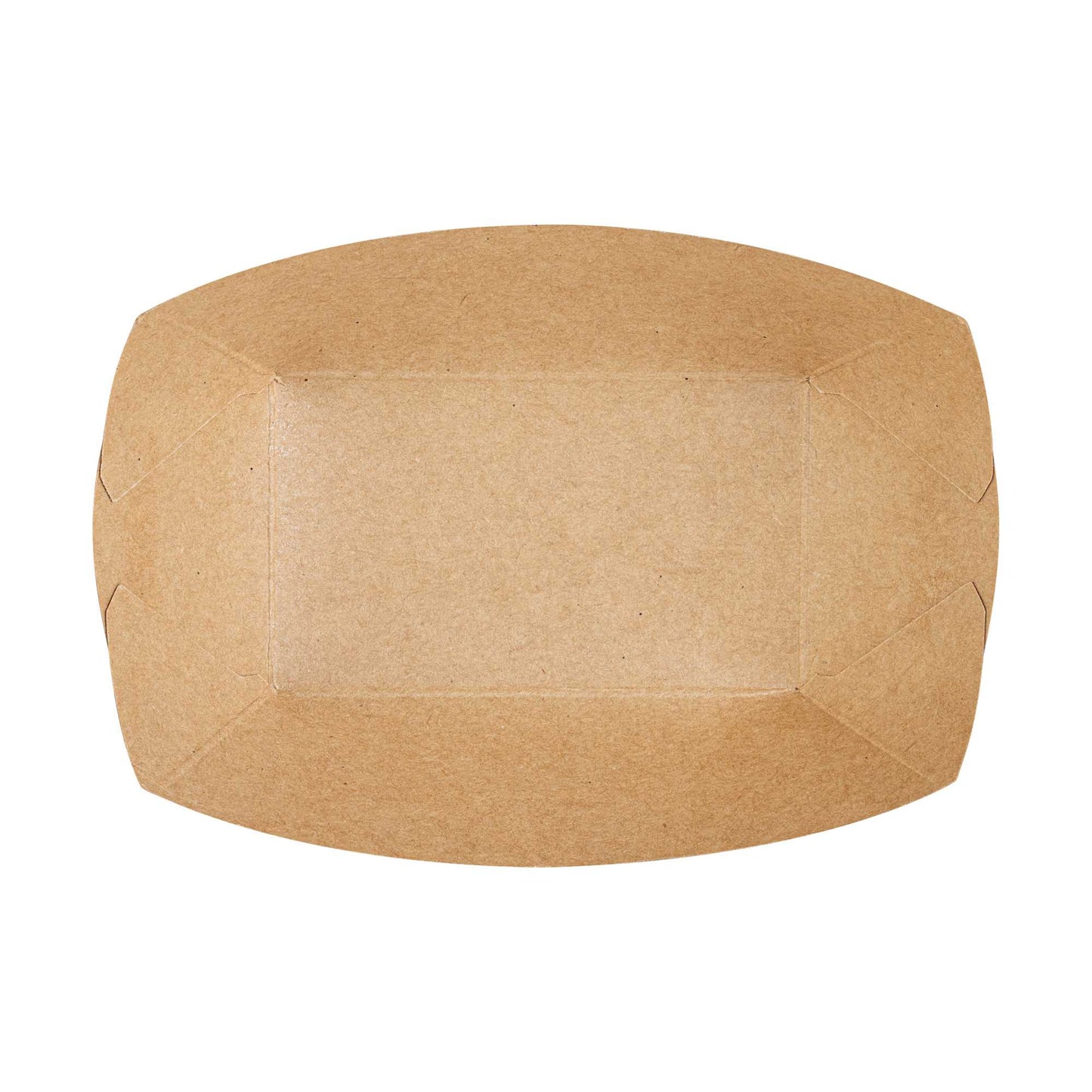 Bio Tek 6 oz Kraft Paper #40 Food Tray / Boat - 5" x 4" x 1 1/2" - 400 count box
