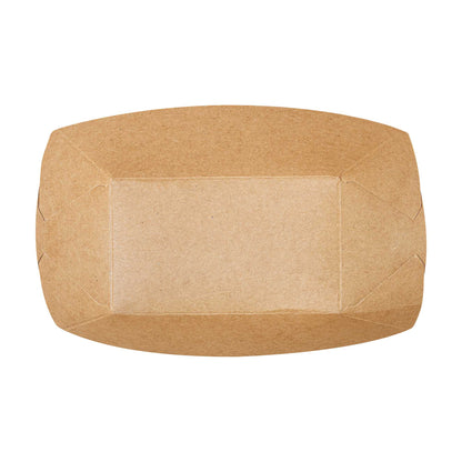 Bio Tek 6 oz Newsprint Paper #40 Food Tray / Boat - 5" x 4" x 1 1/2" - 400 count box