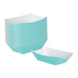 Bio Tek 6 oz Turquoise Paper #40 Food Tray / Boat - 5" x 4" x 1 1/2" - 400 count box