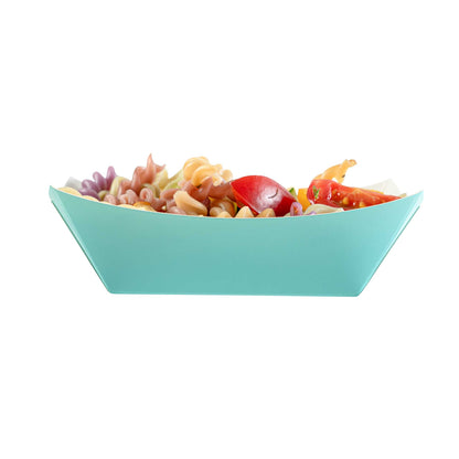Bio Tek 6 oz Turquoise Paper #40 Food Tray / Boat - 5" x 4" x 1 1/2" - 400 count box