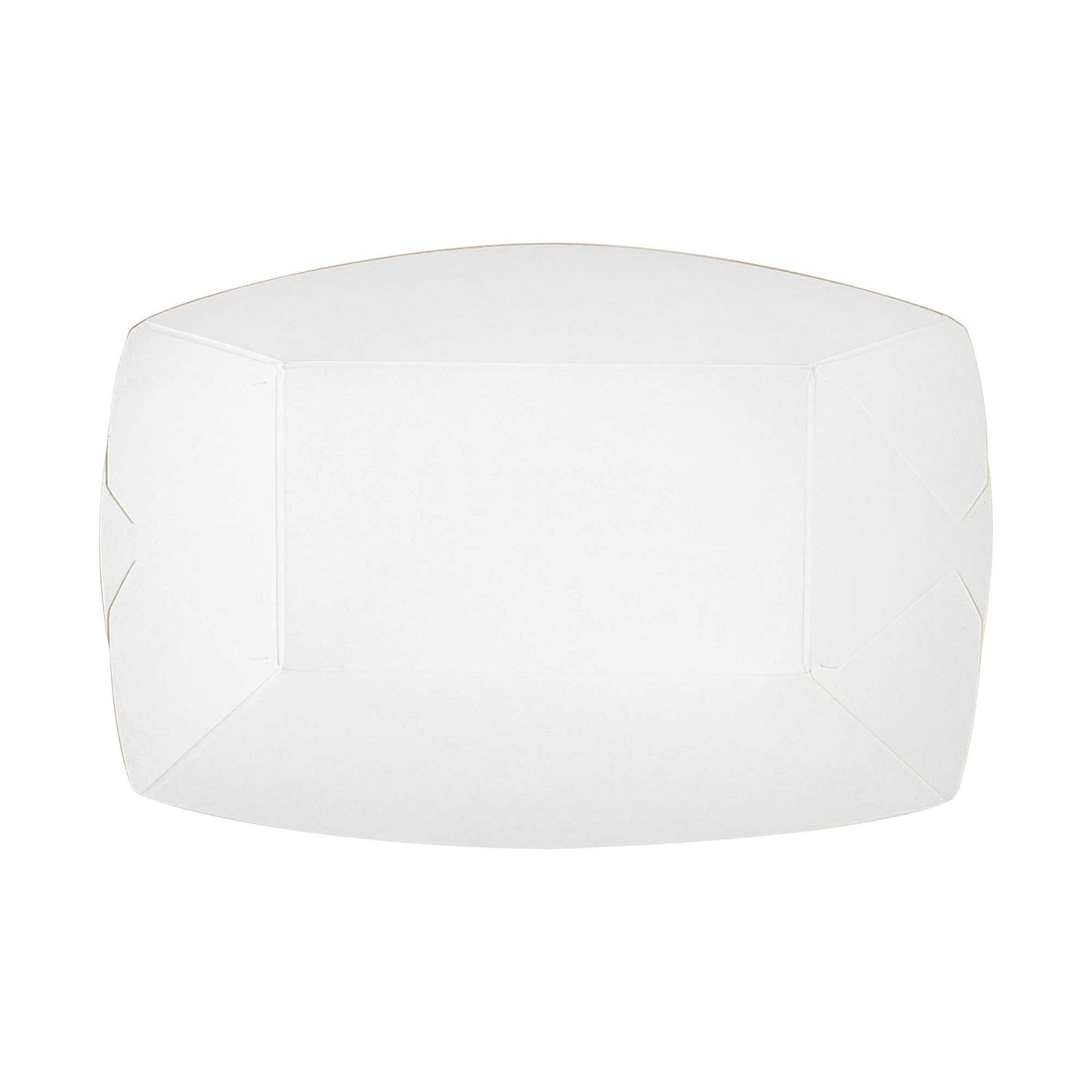 Bio Tek 6 oz White Paper #40 Food Tray / Boat - 5" x 4" x 1 1/2" - 400 count box