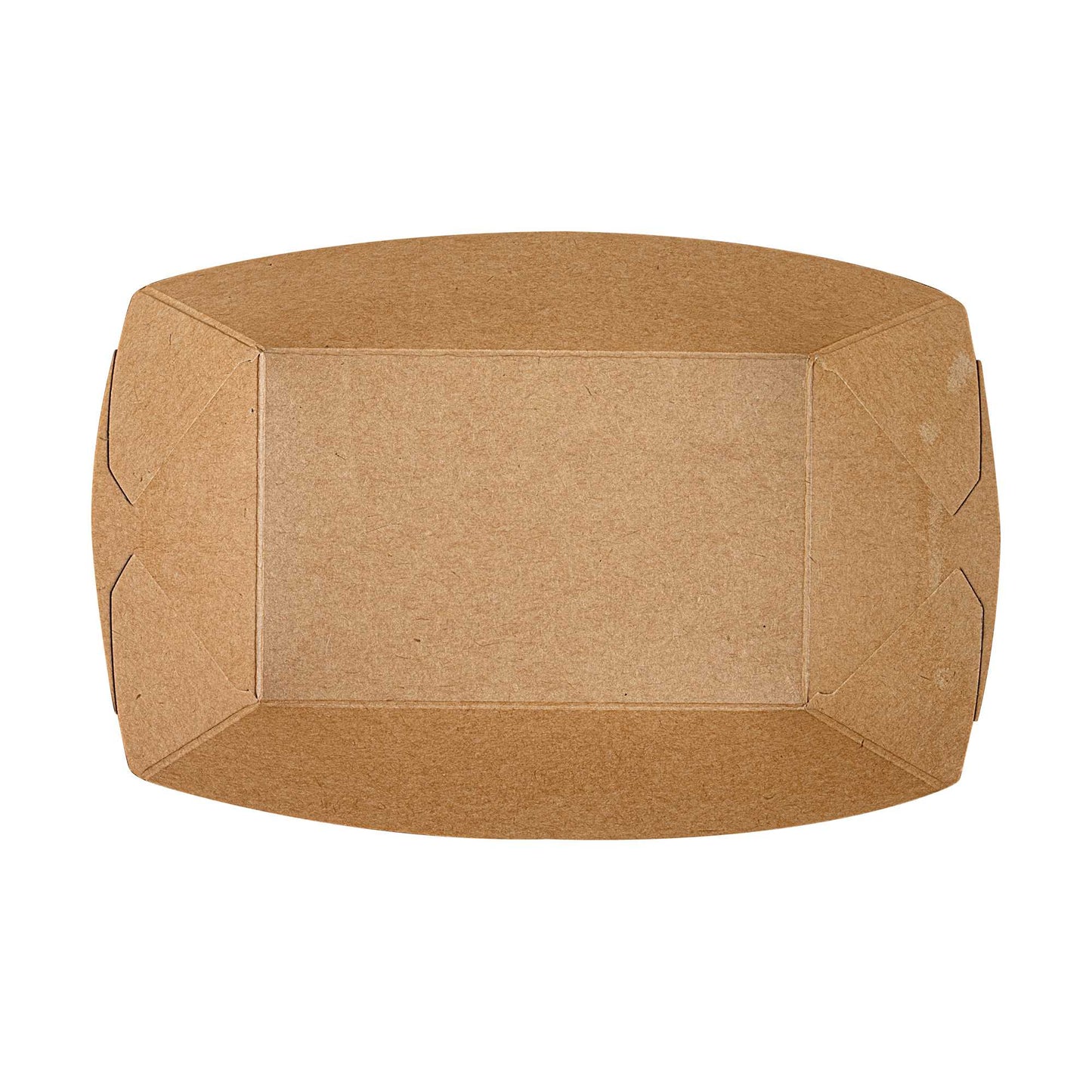Bio Tek 1/2 lb Black Paper #50 Food Tray / Boat - 4 1/4" x 2 3/4" x 1 1/2" - 400 count box