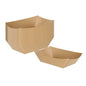 Bio Tek 1/2 lb Kraft Paper #50 Food Tray / Boat - 4 1/4" x 2 3/4" x 1 1/2" - 50 count box