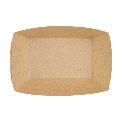 Bio Tek 1/2 lb Newsprint Paper #50 Food Tray / Boat - 4 1/4" x 2 3/4" x 1 1/2" - 400 count box