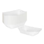 Bio Tek 1/2 lb White Paper #50 Food Tray / Boat - 4 1/4" x 2 3/4" x 1 1/2" - 50 count box