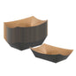 Bio Tek 1 lb Black Paper #100 Food Tray / Boat - 5 1/2" x 3 1/2" x 2" - 50 count box