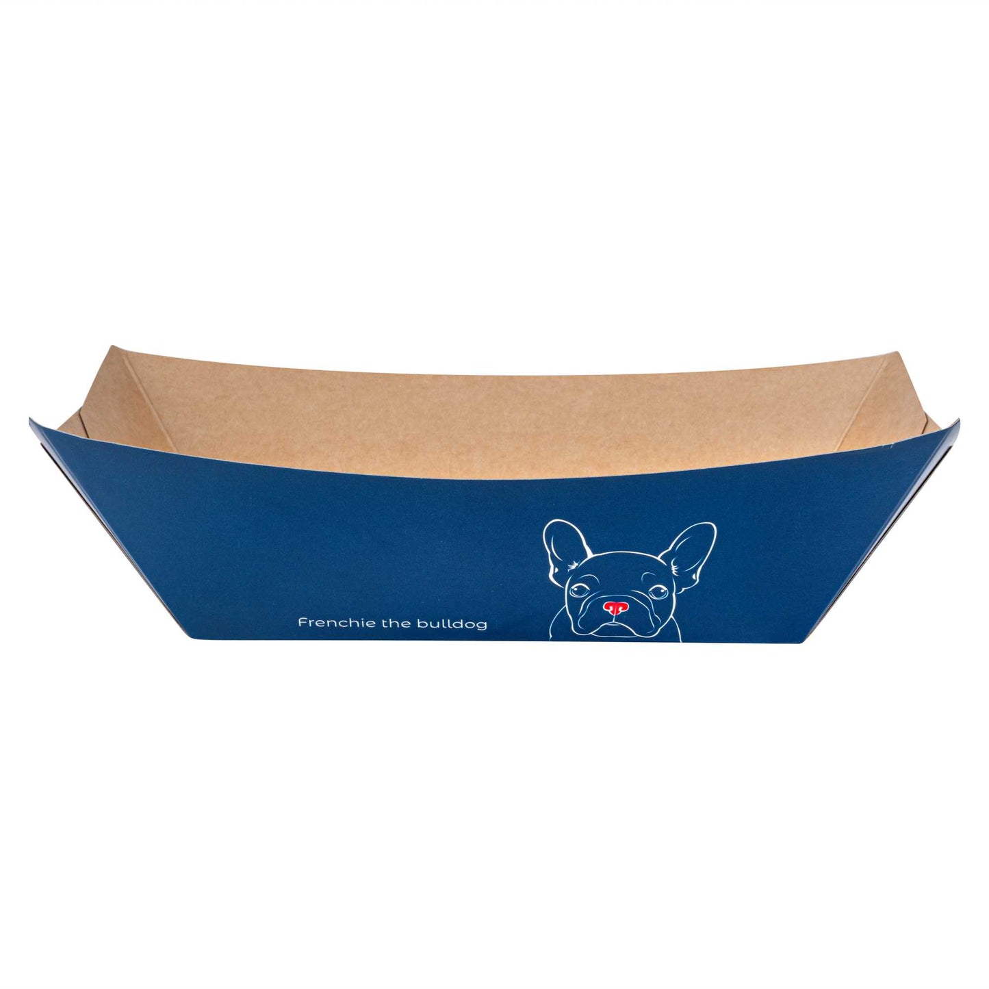 Bio Tek 1 lb Frenchie Paper #100 Food Tray / Boat - 5 1/2" x 3 1/2" x 2" - 50 count box