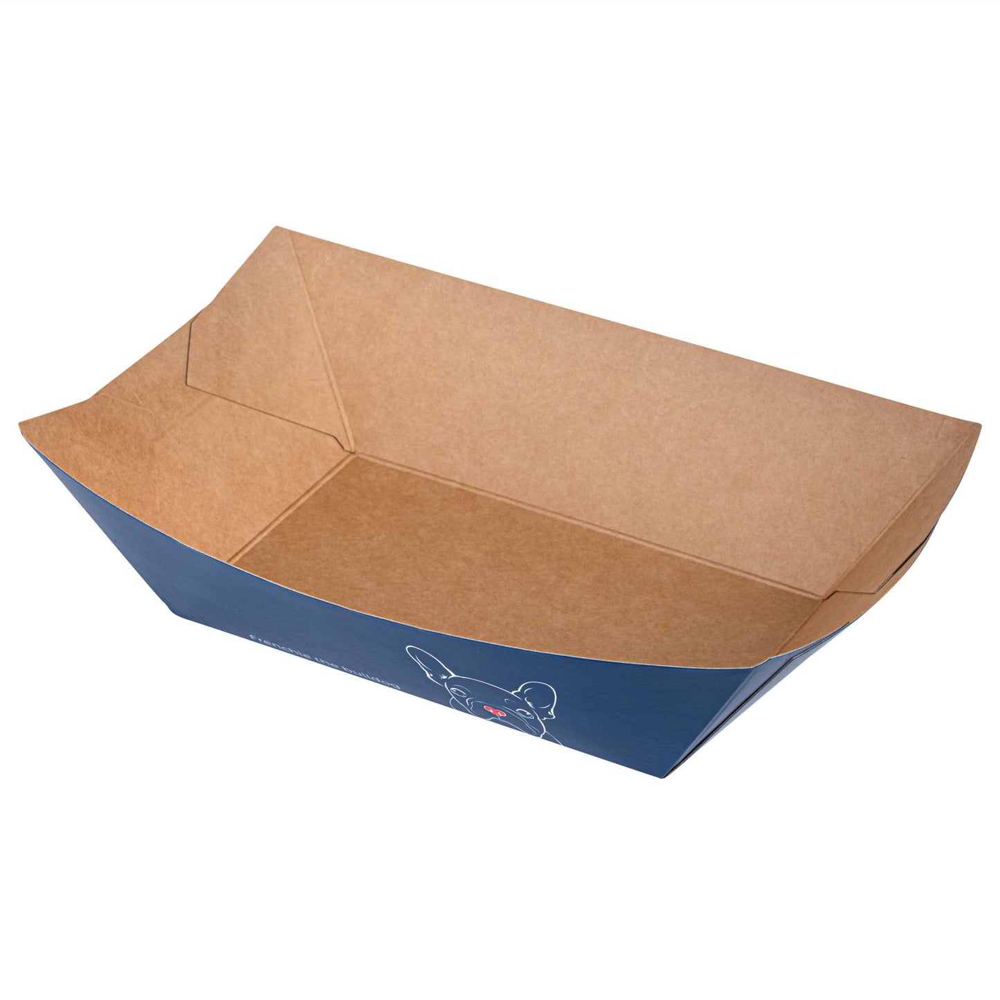 Bio Tek 1 lb Frenchie Paper #100 Food Tray / Boat - 5 1/2" x 3 1/2" x 2" - 200 count box