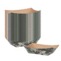 Bio Tek 1 lb Camouflage Paper #100 Food Tray / Boat - 5 1/2" x 3 1/2" x 2" - 200 count box